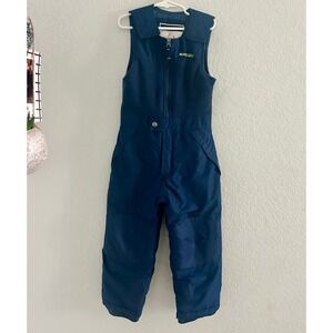 Snozu Kids Navy Blue Snowsuit Snow Bibs Size 5 Small Excellent Condition